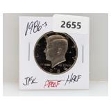 1986-S PF JFK Half $1 Dollar