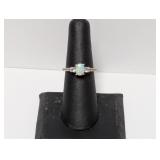 .925 Sterl Vintage Inspired Opal Ring Sz 6.5