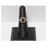 .925 Sterl Ornate Gemstone Filigree Ring Sz 7