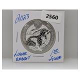 2023 1oz .999 Silver Lunar Rabbit