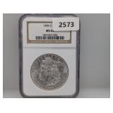 NGC 1888-O MS63 90% Silv Morgan $1