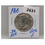 1968 40% Silv JFK Half $1 Dollar
