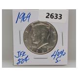 1969 40% Silv JFK Half $1 Dollar