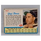 1962 Post Yogi Berra #7 Creases