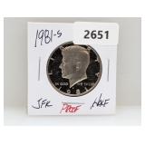 1981-S PF JFK Half $1 Dollar