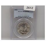 PCGS 1952 MS64FBL 90% Silv Franklin Half $1