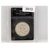Authenticated 1953-D VG 90% Silv Franklin Half $1