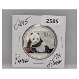 2015 1oz .999 Silver Panda 10 Yuan