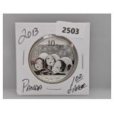 2013 1oz .999 Silver Panda 10 Yuan