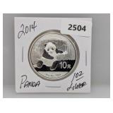 2014 1oz .999 Silver Panda 10 Yuan