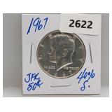 1967 40% Silv JFK Half $1 Dollar