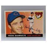 1956 Topps Frankie Baumholtz 172 Tuff HN Stain
