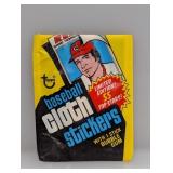 1977 Topps Cloth Stickers Unopened Wax Pack