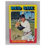 1975 Topps Carlton Fisk #80 Paper Loss