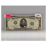 1950-B St Louis MO $5 Fed Reserve Note