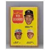 1962 Topps 1961 NL WIN LEADERS 58 WARREN SPAHN