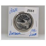 2021 1oz .999 Silver Barbados $1 Dollar