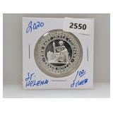 2020 1oz .999 Silver St Helena Trade $1