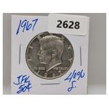 1967 40% Silv JFK Half $1 Dollar