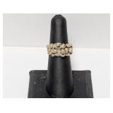 .925 Sterl Sculptural Abstract Design Ring Sz 6