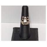 .925 Sterling Articulating Frog Ring Sz 7