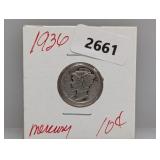 1936 90% Silv Mercury Dime