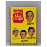 1962 Topps 1961 NL E.R.A. LEADERS 56 WARREN SPAHN