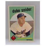 1959-Topps Duke Snider #20 Smudge On Card HOF
