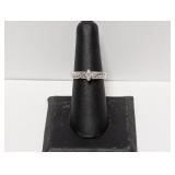 .925 Sterling Diamond Engagement Ring Sz 7