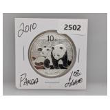 2010 1oz .999 Silver Panda 10 Yuan
