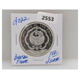 2022 1oz .999 Silver Bhutan Tiger
