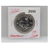 2022 1oz .999 Silver Krugerrand