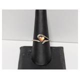 .925 Sterl Heart Ring W/Gradient Centerpiece Sz 8