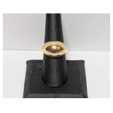 Vermeil/.925 Sterling Domed Ring Sz 8