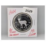2021 1oz .999 Silver Du Tchad 5000 Francs