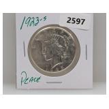 1923-S 90% Silver Peace $1 Dollar