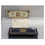 22Kt Gold Ed $2 Bank Note w/COA