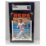 1986 Topps RC #28 Eric Davis SGC 8 MT-NM