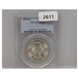 PCGS 1951-S MS65 90% Silv Franklin Half $1