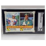 1984 Topps Leaders Henderson/Raines SGC 7