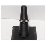 .925 Sterl Mystic Topaz Ring w/Diam Sz 7.5