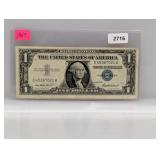 1957 Blue Seal $1 Silver Certificate