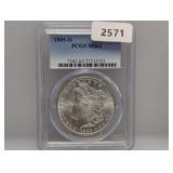 PCGS 1885-O MS63 90% Silv Morgan $1