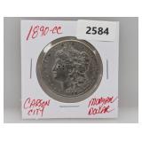 1890-CC 90% Silver Morgan $1 Dollar