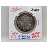 1891-CC 90% Silver Morgan $1 Dollar