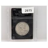 Authenticated 1954-D VG 90% Silv Franklin Half $1