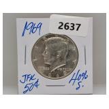 1969 40% Silv JFK Half $1 Dollar