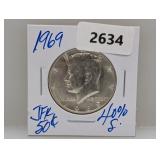 1969 40% Silv JFK Half $1 Dollar