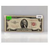 1953-A Red Seal $2 US Note