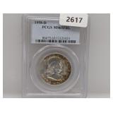 PCGS 1958-D MS65FBL 90% Silv Franklin Half $1